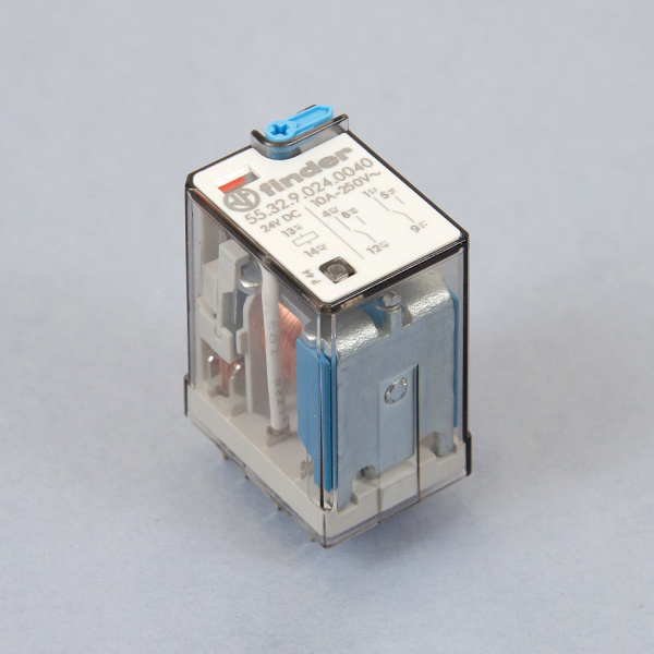 553290240040 | Универсальное реле, серия 55, 24В DC, 10 А, 2CO, Finder
