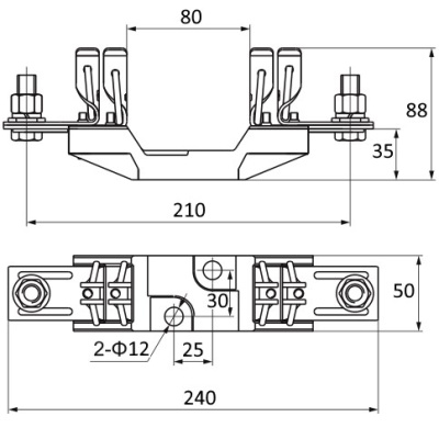 SVF-FH3-1 | Держатель предохранителя, 1 полюс, 630 А, Sinvel 