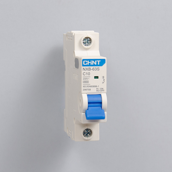296709 | Автоматический выключатель NXB-63S 1P 10А 4,5кА характеристика C, Chint