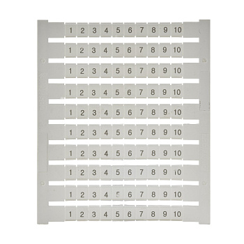 ZB5M(1-10)  | Маркировка боковая горизонтальная для клемм 2.5 кв.мм, 1-10 (1 лист = 100 шт.), Clims 