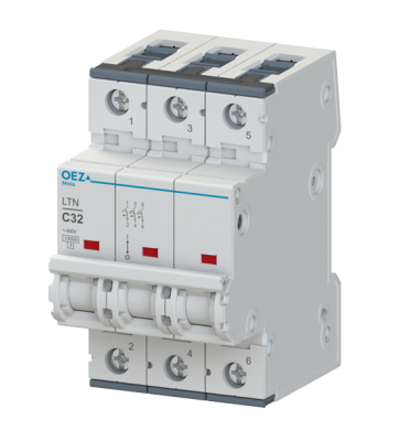OEZ:41797 | Автоматический выключатель Minia LTN 3p, 0,5А, кривая D, 10кА, OEZ