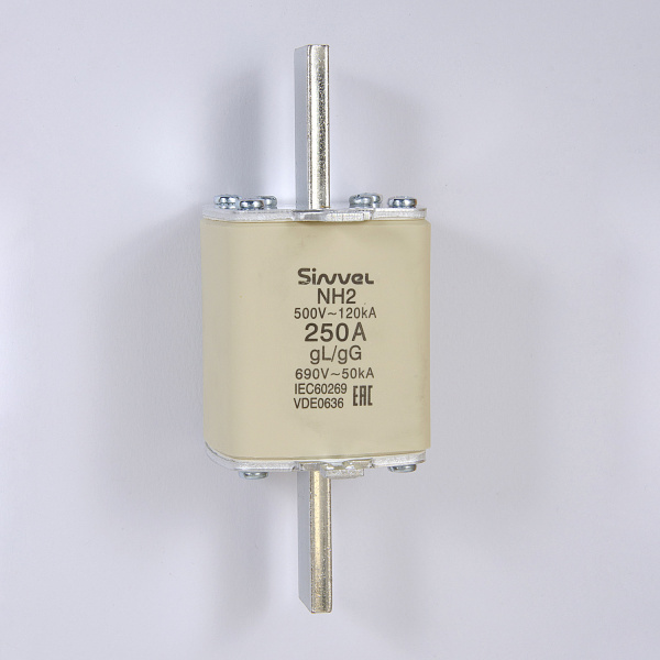FNH2-250 | Предохранитель ножевой тип 37, 250 A, габ 2, gG, 690 B AC, Sinvel 