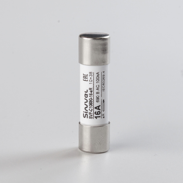 SVF-C10690-16-aR | Предохранитель, 16 А, 690 В АС, aR, цилиндр., 10х38 мм, Sinvel 