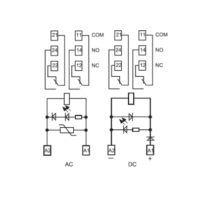 485282300060SMA | Интерфейсное реле винтовые клеммы, серия 48, 230В AC, 8А, 2ПК, Finder