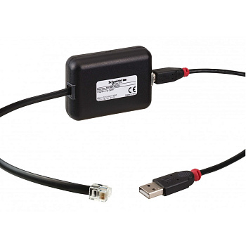 TM168APROG | Кабель программ М168 USB/mini-USB RJ11, Schneider Electric
