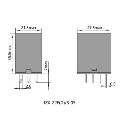 ch285207 | Промежуточное реле JZX-22F(D) 3 контакта   с индикаторами LED 5А 24В DC, Chint