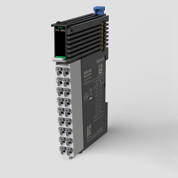 GL20-8ADV | Модуль расширения 8 аналоговых входов (напряжение), клеммы Push-in, потребление 100 мА, Inovance