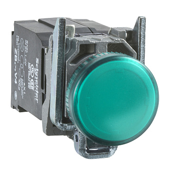 XB4BV8B3 | Сигнальная лампа, зелёная, через трансформатор 1,2 ВА 24 В, Schneider Electric