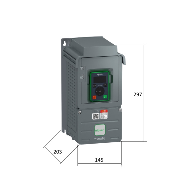 ATV610U22N4 | Преобразователь частоты, серия ATV610, 1,5/2,2 кВт, 4,0/5,6 А, перегрузка 150/110 %, 380 В, Schneider Electric