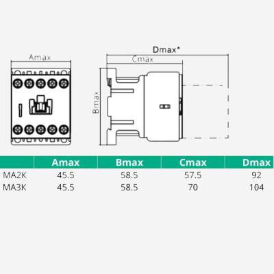 MA2KN04F7 | ПРОМЕЖУТОЧНОЕ РЕЛЕ MA2K 4НЗ AC110V 50/60Hz, Systeme Electric