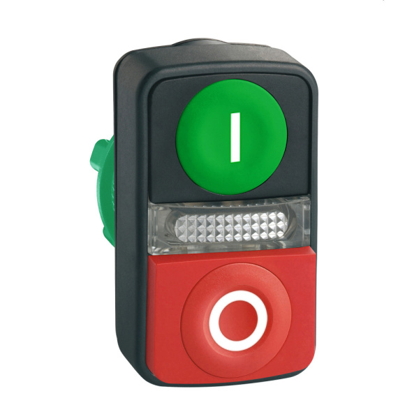 ZB5AW7L3741 | Головка кнопки двойная с маркировк + LED, Schneider Electric