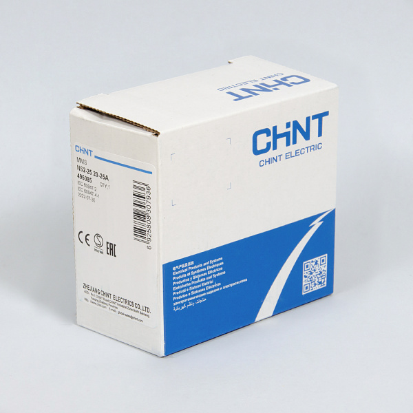 Автоматический выключатель защиты двигателя NS2-25 20-25А, Chint, ch495085