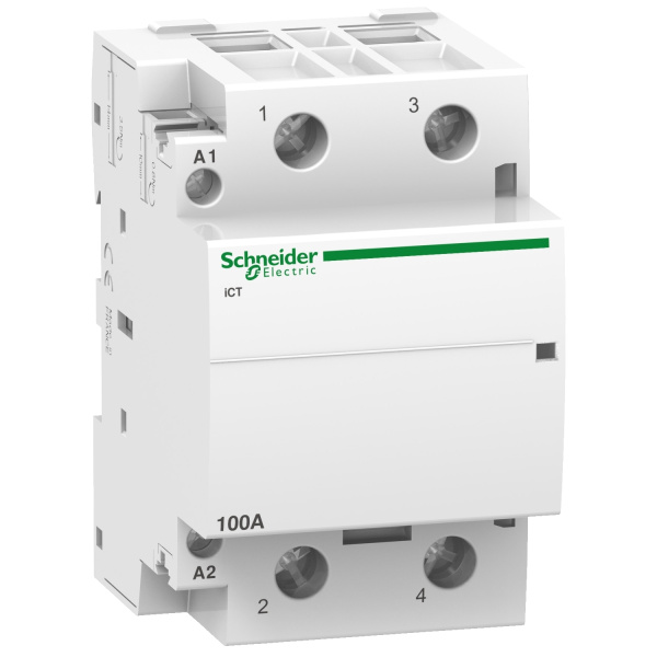 A9C20882 | Модульный контактор, серия iCT, 2НО, 100А, управление 220…240В AC, Schneider Electric