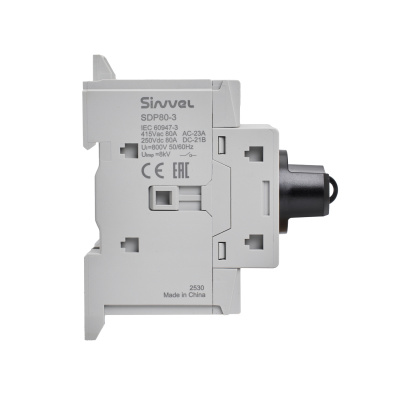 SDP80-3 | Выключатель-разъединитель, 80 А, 3Р, ручка прямого монтажа с блокировкой, Sinvel
