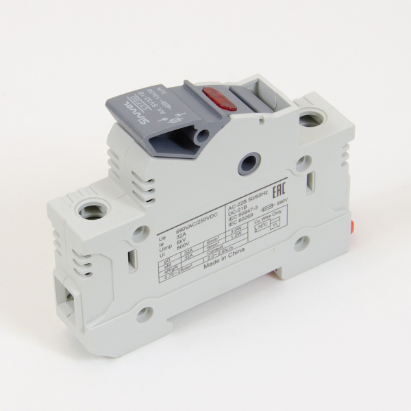 SV32-1S | Модульный ПВР, 32 А, 1Р, для 10х38мм, LED, 690 B AC/ 250 B DC, Sinvel 