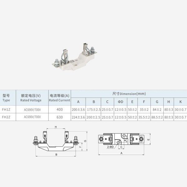 FH1Z-250 | Держатель предохранителей серии FH Z, FRSI 
