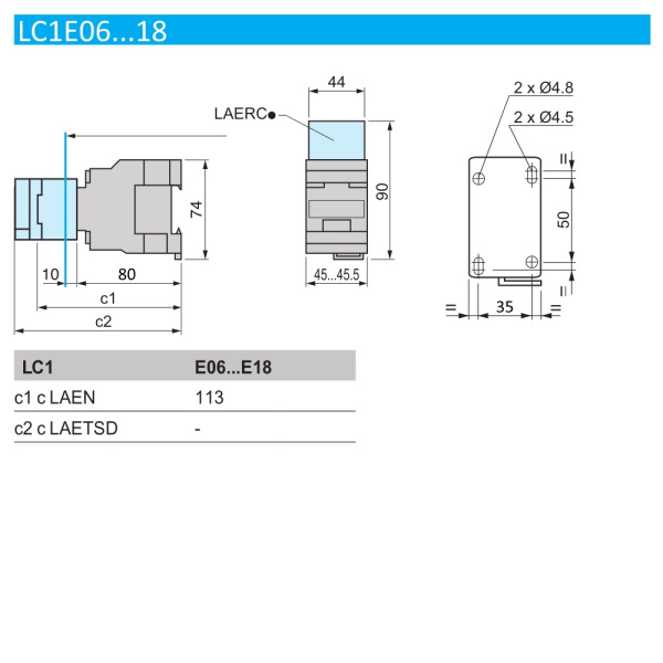 LC1E0610M5 | Контактор, серия EasyPact TVS, 3P, 6А, 1НО, управление 220В AC, Schneider Electric