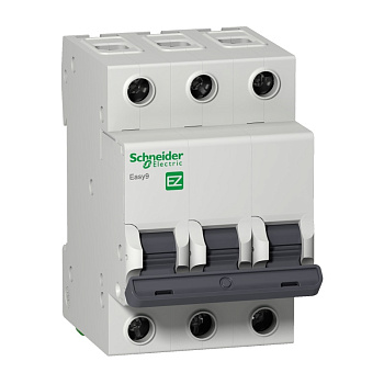 EZ9F86363 | Easy9, 3p, 63А, кривая D, 6кА — Автоматический выключатель, Schneider Electric