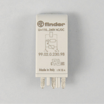 9902023098 | Зеленый LED + варистор; 110...240В AC/DC, Finder