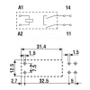 459170120311 | Миниатюрное реле, серия 45, 12В DC чувств., 16А, 1NO, Finder
