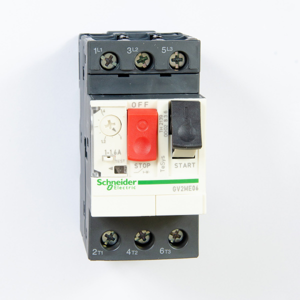 Автоматический выключатель, серия GV2ME, 1...1,6А, Schneider Electric, GV2ME06