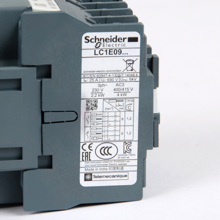 LC1E0901M5 | Контактор, серия EasyPact TVS, 3P, 9А, 1НЗ, управление 220В AC, Schneider Electric