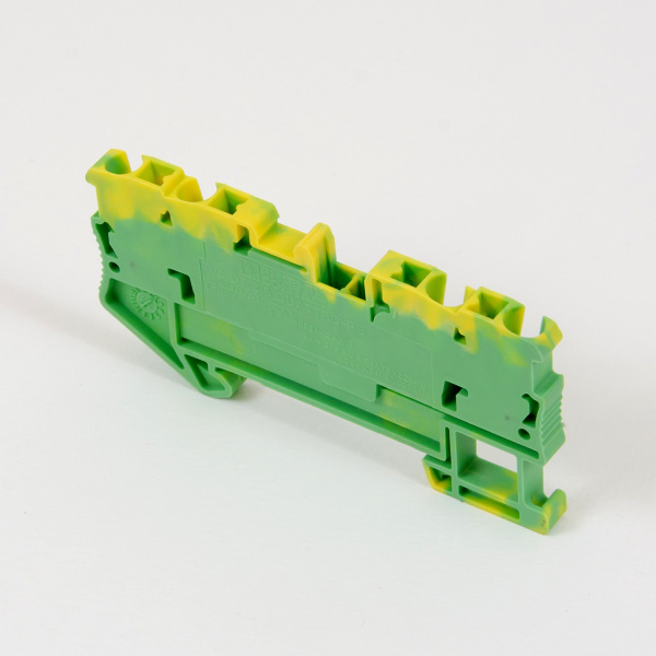 3034073 | Клемма DT 2,5-QUATTRO-PE, соединение push-in, 4 вывода, желто-зел., Phoenix Contact