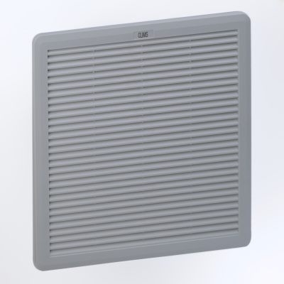 Вентилятор с фильтром 800 м3/ч, 230В AC, Slide 320х320мм, вырез 291x291мм, RAL7035