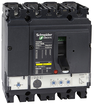 LV430750 | Автоматический выключатель NSX160B Micrologic 2.2 4P3d 160A 25кА, Schneider Electric