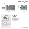 578767 | Переключатель, NP8-20X/332, 3 положения, самовозврат, 45 градусов, черный, 2НО, IP65, Chint