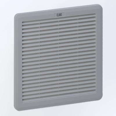 Вентилятор с фильтром 800 м3/ч, 230В AC, Slide 320х320мм, вырез 291x291мм, RAL7035