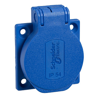 PKS51B | Бытовая розетка 50х50мм, винтовое присоединение, 16А, 2P+E, IP54, 220В, Schneider Electric
