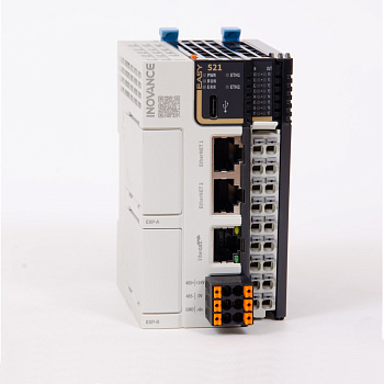 Easy521-0808TP | ПЛК Easy521, 8 входов PNP/NPN, 8 выходов PNP, 1x EtherCAT, 2x EtherNET, 1x RS485, 1x USB, 8 сервоосе, Inovance