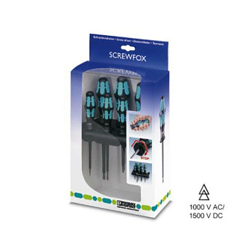 PC1212540 | Набор отверток, со шлицем/крестообразным шлицем Pozidriv®, изоляция по стандарту VDE SF-SL/PZ SET VD, Phoenix Contact