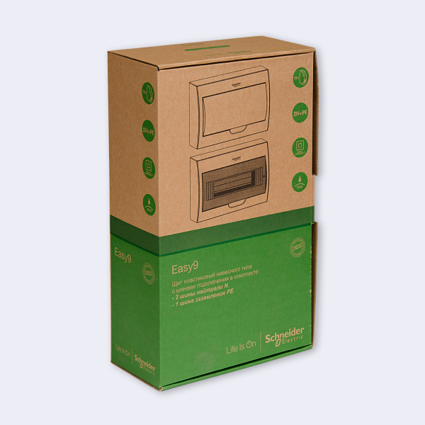EZ9E118P2SRU | City9 Box корпус навесной с белой дв. 1ряд/18мод, Systeme Electric
