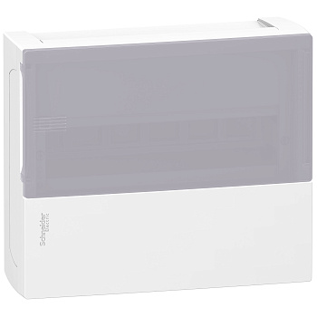 MIP12112T | Щиток навесной Mini Pragma 1 ряд/12 модулей, полупрозрачная дверь, Schneider Electric