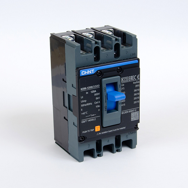 131363 | Автоматический выключатель NXM-125S/3P 125А 25кА, Chint