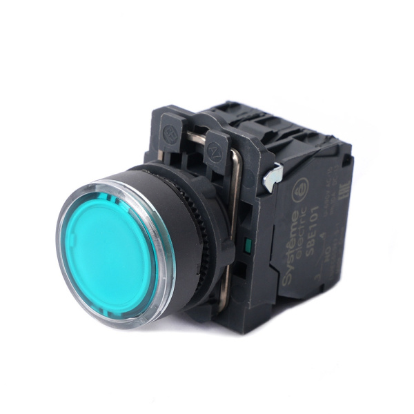 SB5AW33B5 | Кнопка зелёная, пластик, 24В DC, 1НО+1НЗ, Systeme Electric