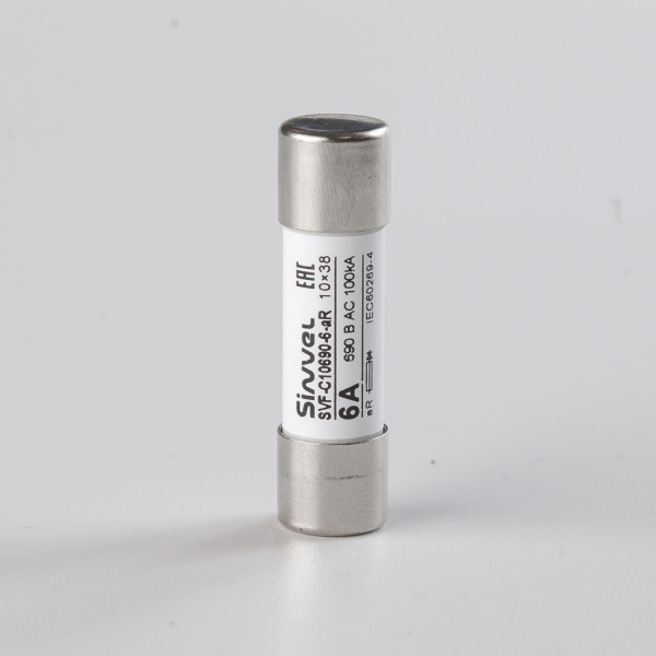 SVF-C10690-6-aR | Предохранитель, 6 А, 690 В АС, aR, цилиндр., 10х38 мм, Sinvel 