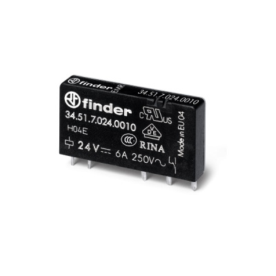 345170485310 | Миниатюрное реле, серия 34, 48В DC чувств., 6А, 1NO, Finder