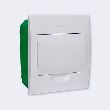 EZ9E108P2FRU | City9 Box корпус встраиваемый с белой дв. 1ряд/8мод, Systeme Electric
