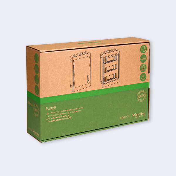EZ9E312P2FRU | City9 Box корпус встраиваемый с белой дв. 3ряд/36мод, Systeme Electric