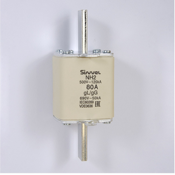 FNH2-80 | Предохранитель ножевой тип 37, 80 A, габ 2, gG, 690 B AC, Sinvel 