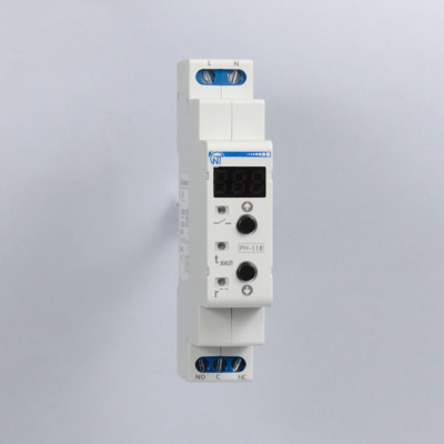 РН-118 | Реле напряжения однофазное 18мм с вольтметром, Новатек