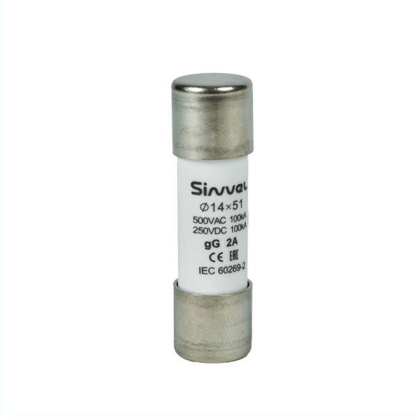 SV1451-2 | Плавкая вставка 2 А, gG, 14х51 мм, 500 В АС/ 250 B DC, Sinvel 