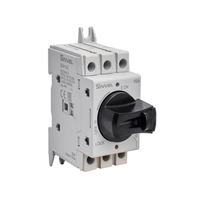 SDP16-3 | Выключатель-разъединитель, 16 А, 3Р, ручка прямого монтажа с блокировкой, Sinvel