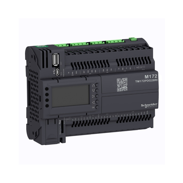 TM172PDG28RIRU | M172 Производит., с диспл, 28 I/O Eth 2RS485 изол, Schneider Electric