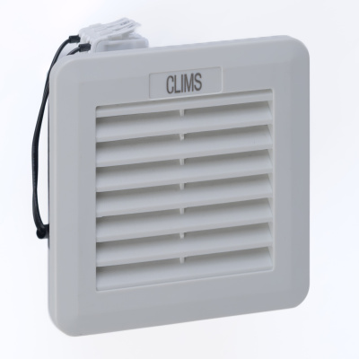 Вентилятор с фильтром 39 м3/ч, 230В AC, Slide 106х106мм, вырез 92x92мм, RAL7035