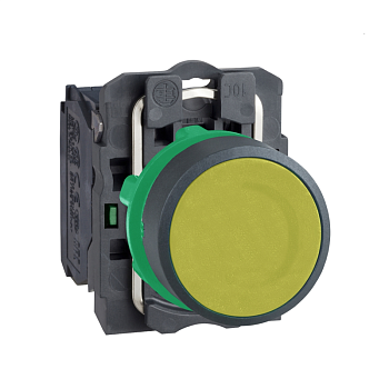 XB5AA51 | Кнопка с возвратом, жёлтая, 1НО, Schneider Electric