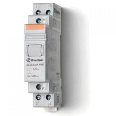 222390484000 | Моностабильное реле, серия 22, 1НО+1НЗ, 20 А, управление 48В DC, Finder